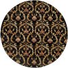 Black Field with Gold and Rose Accents area rug 2