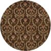 Brown Field Light Blue and Rose Accents area rug 2