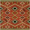 Navajo Rug Design - Red Field with Sage Ivory and Black Accents area rug 2
